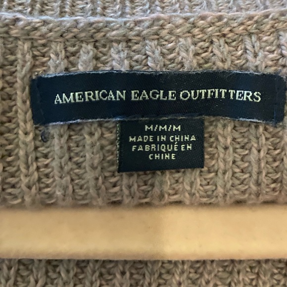 AEO women’s size medium V-neck sweater with floral embroidered long sleeves - Picture 5 of 7